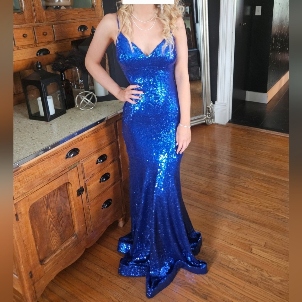 Prom Dress Royal Blue Size 1 formal dress